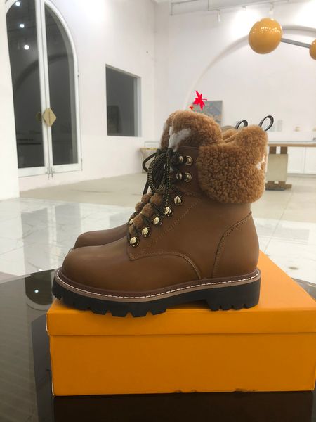 

women martin boots casual booties snow drop flat ankle boot wool travel bootiess new fashion luxury womens winter boots with logo and box si, Black