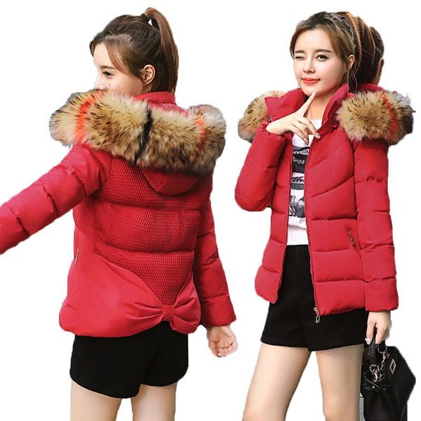 

women's trench coats winter jacket women 2021 female coat hooded slim outwear woman long parka faux fur cotton padded abrigos mujer inv, Tan;black