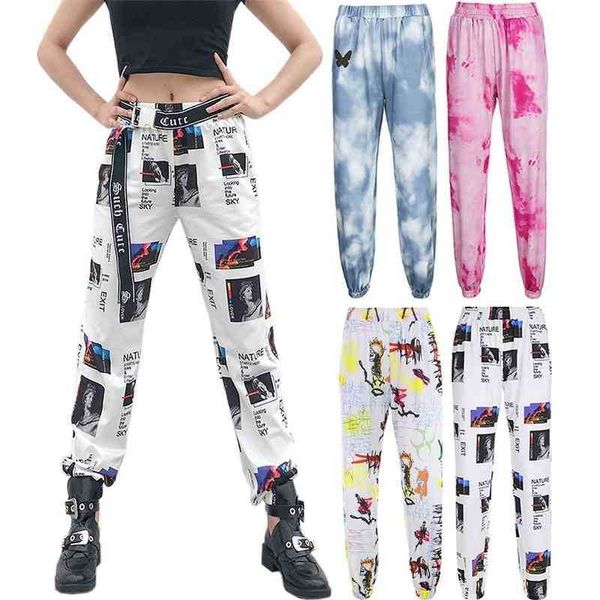 

2021 new clothing positioning printing casual leggings tie dyed harem pants women's pants, Black
