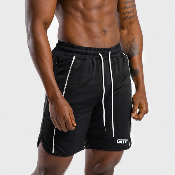 

Men's Shorts Men Fitness Bodybuilding Mens Summer Gyms Workout Breathable Mesh Quick Dry Sportswear Jogger Beach Casual Short Pants EHTW, White;black