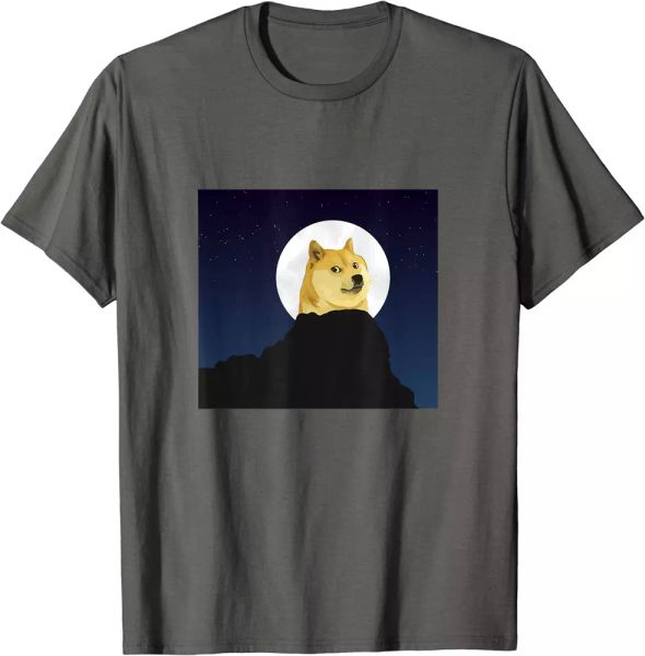 

dog to the moon t-shirt, White;black