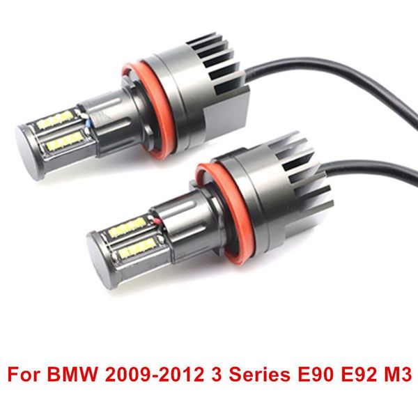 

car headlights for 2009-2012 3 series e90 e92 m3 led angel eyes light ip65 day marker 6000k ultra bright high power