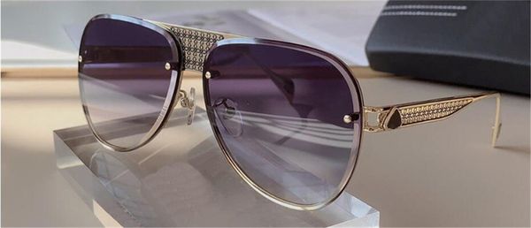 

k gold men sunglasses z397 fashion design uv400 glasses pilot rimless crystal cut lens dignified and atmospheric style, White;black