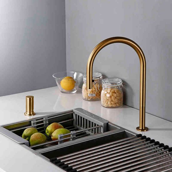 

kitchen faucets modern brsuh matt brass material sink product mixer tap z51e