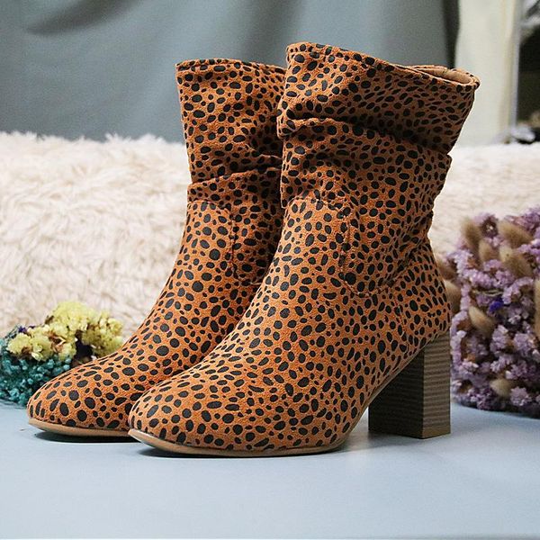 

boots women's boots, autumn and winter suede high-heeled fashion shoes, 2021 ladies casual plus size, Black