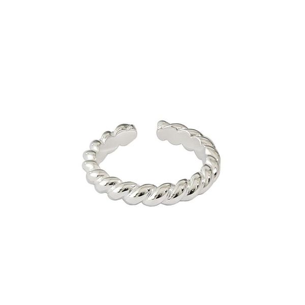 

cluster rings simple 925 sterling silver twisted for women fine jewelry, woman finger ring accessories friends gifts, Golden;silver
