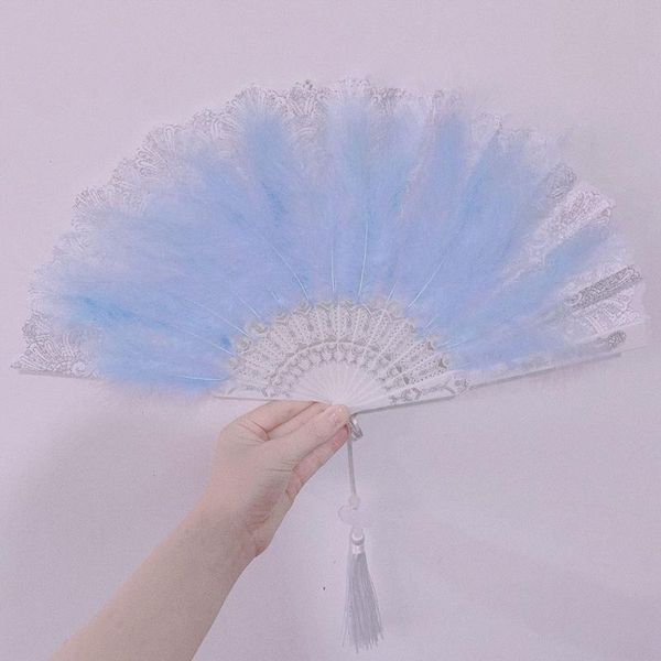 

other home decor feather folding fan japanese sweet fairy girl court dance hand art craft gift wedding party decoration