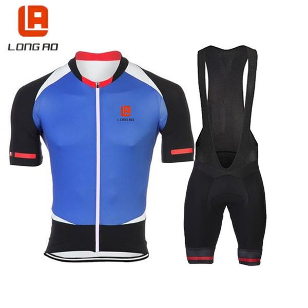

racing sets men's outdoor breathable sportswear long ao road bike jersey ciclismo pro bicycle team cycling 3d gel pant, Black;blue