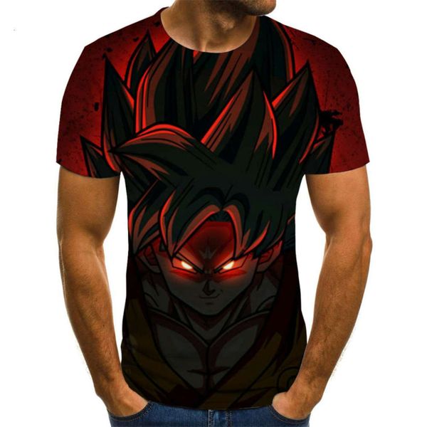 

trend digital 3d printing men's round neck short sleeve t-shirt, White;black