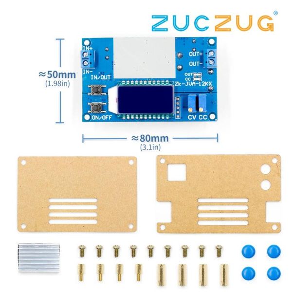 

integrated circuits dc converter 12a 160w cc cv buck step-down power module 5.3-32v to 1.2-32v voltage current display meter