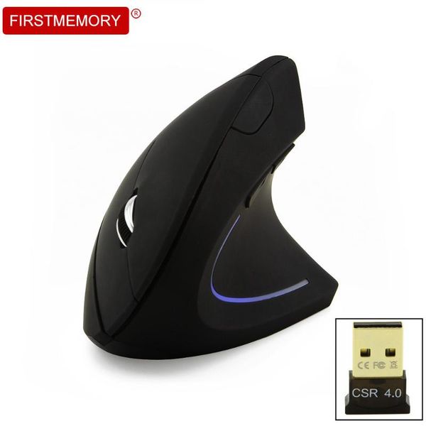 

bluetooth mouse wireless 5 buttons 1600dpi led light optical mice wrist healing vertical ergonomic game for pc
