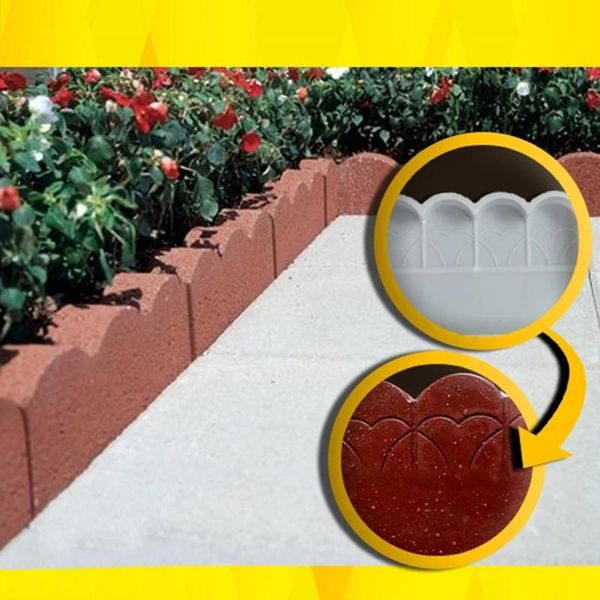 

planters & pots brick edgings block mold garden fencing flowerbed mould decor small wood diy fairy 5.28