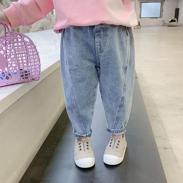 

jeans girls patchwork girl spring autumn casual style kid clothes, Blue
