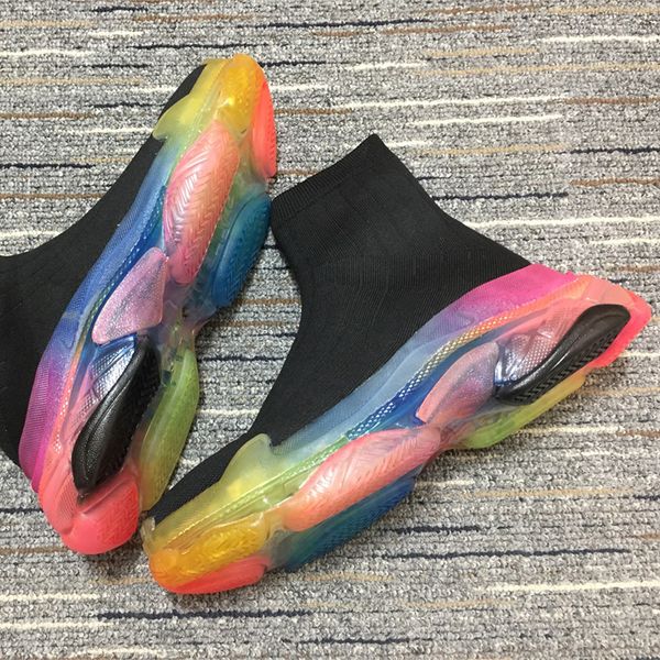 

speed trainer party black white red high casual shoes sock shoe mens womens fashion boots triple size 36-45