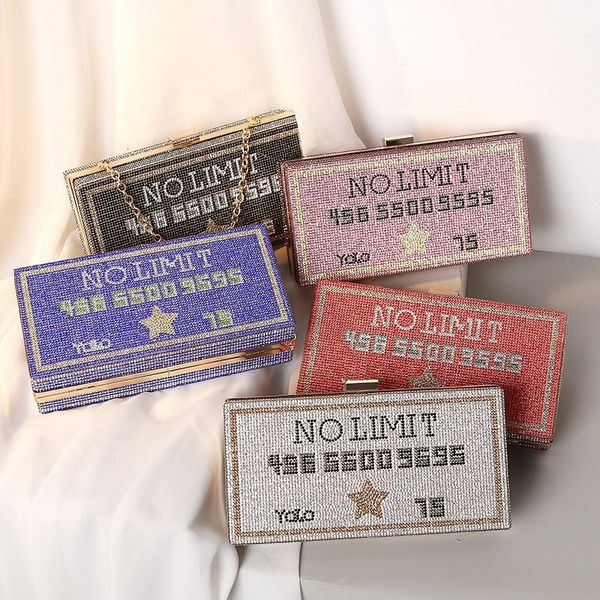 

evening bag 2021 fashion inlaid diamond hand trend personalized dinner party credit card