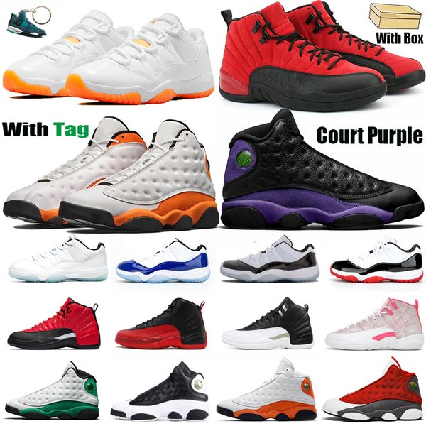 

with box basketball shoes 11s bright citrus legend blue 13s aurora green playground court purple 12s dark concord reverse flu game mens snea