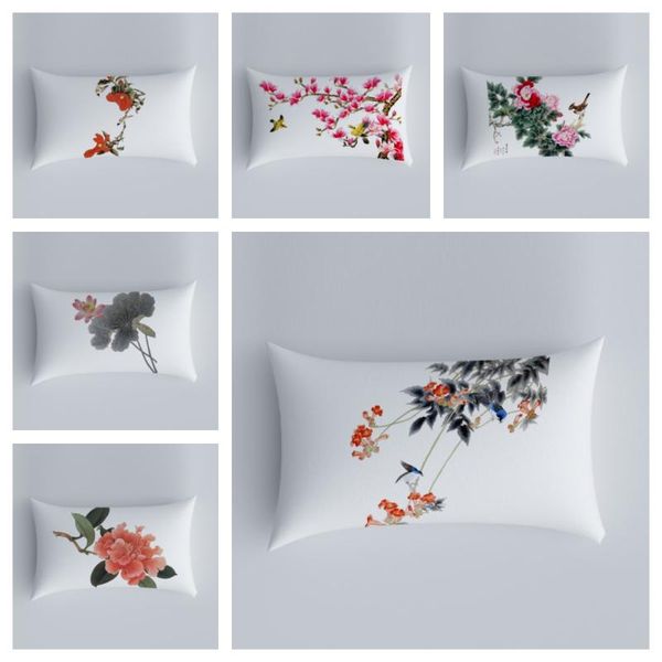 

cushion/decorative pillow chinese style cushion cover ink painting pattern living room sofa home decoration car