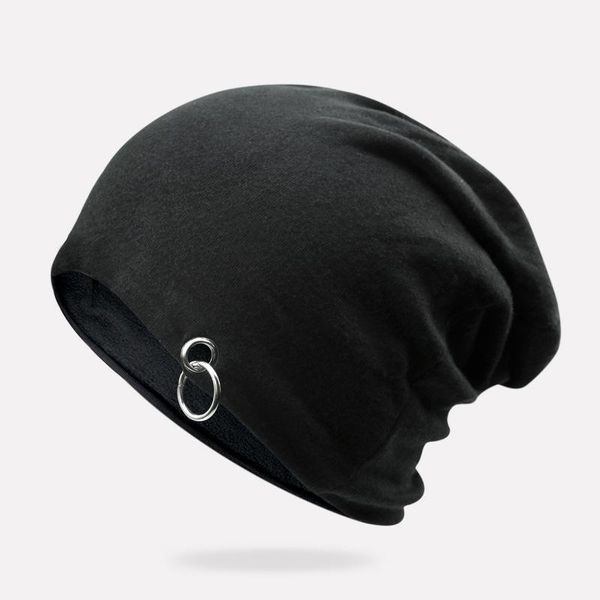 

beanies fashion round ring solid color women winter cotton warm hat bonnet