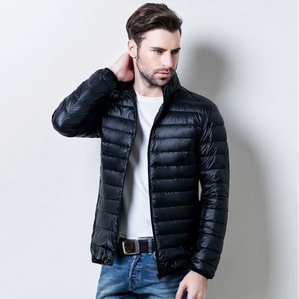 

down mens dign s fashion cloth men casual ets winter brand goose down coat collar, Black