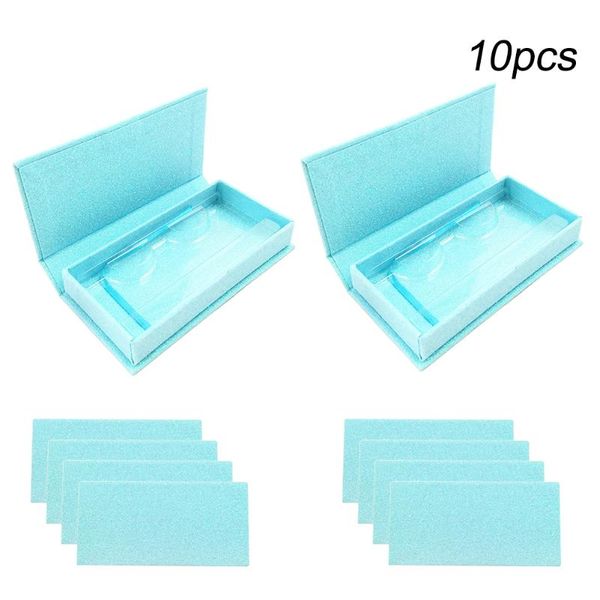 

eyebrow tools & stencils 10pcs portable makeup organizer gift lightweight dustproof eyelash storage case glitter paper accessory packing tra