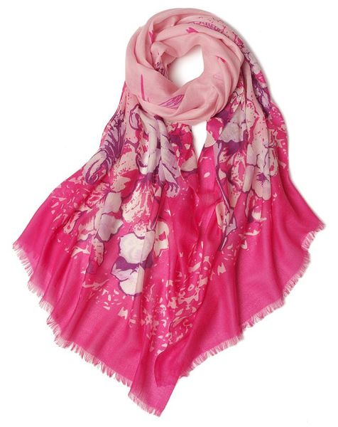 

scarves 100%goat cashmere vintage printed women's fashion elegant thin scarf shawl pashmina 70x190cm 2color, Blue;gray