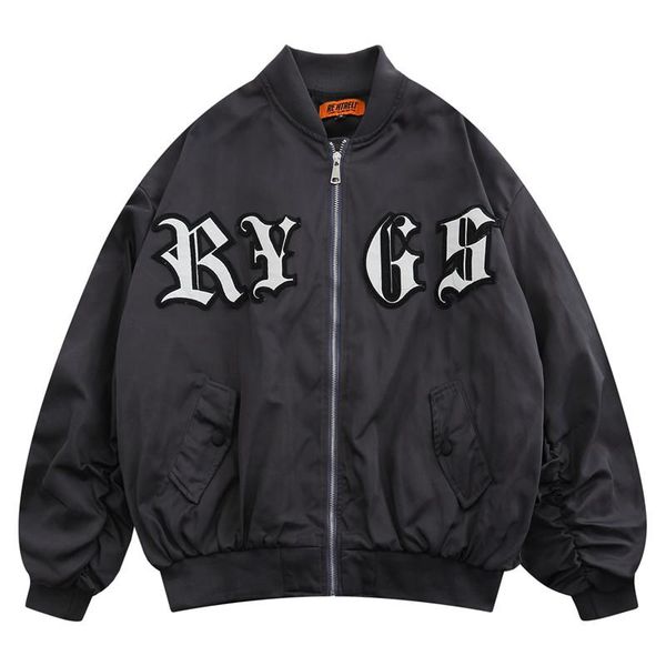 

men's jackets 2021 harajuku streetwear baseball jacket letter embroidery college varsity coat hip hop oversized fashion winter bomber, Black;brown