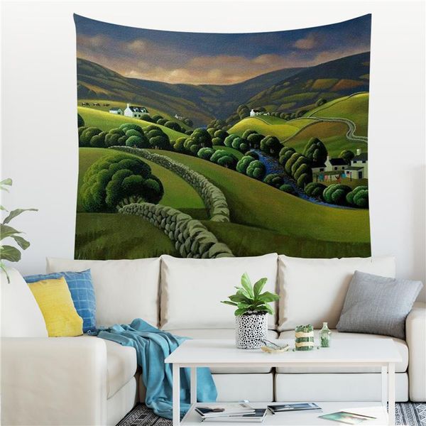 

tapestries 3d landscape tapestry art blanket room dorm decor fashion household bedside cloth hanging background wall
