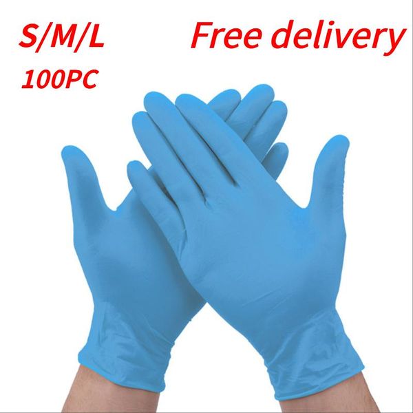 

disposable gloves 60#100pcs nitrile rubber latex for home laboratory cleaning kitchen tools drop ship