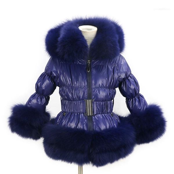 

style winter child down coat wear with fur trim mult color puffer jacket1, Black