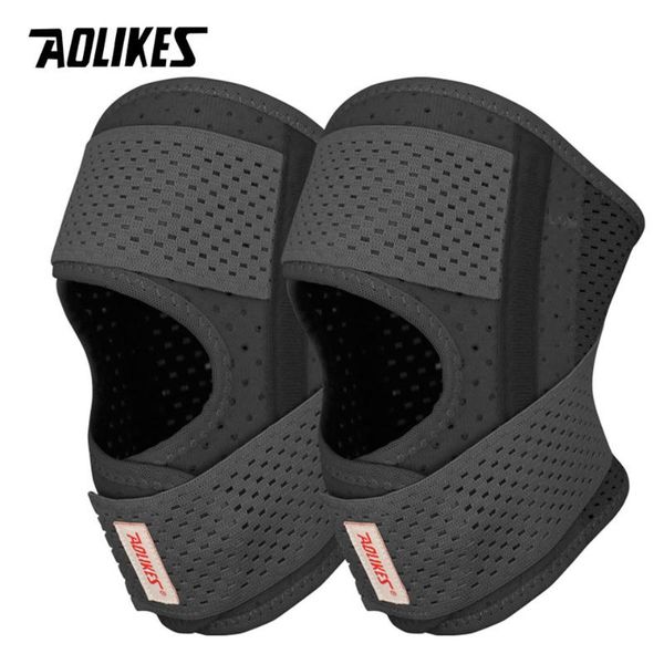 

elbow & knee pads aolikes thin breathable brace support spring pad running volleyball basketball protector rodillera deportiva, Black;gray