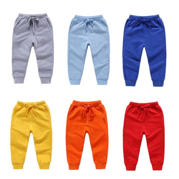 

trousers 2021 spring children kids casual solid pants autumn sport long for boys girls 1-8t child joggers sweatpants, Blue