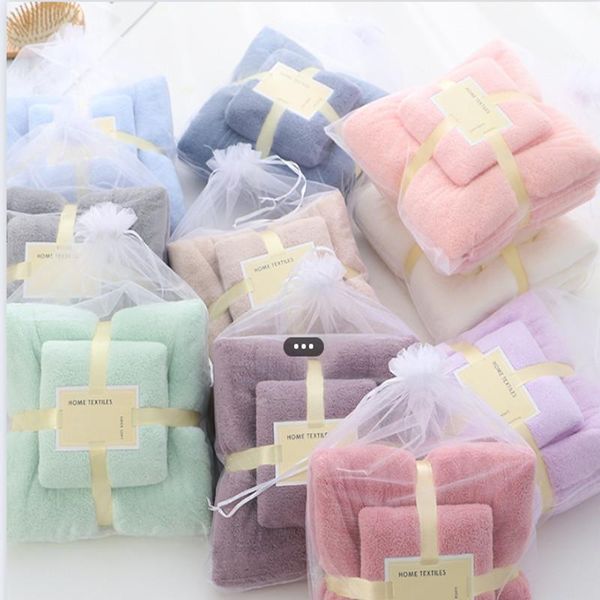 

towel turban bath suit coral velvet wearable beach absorbs water faster than pure cotton set