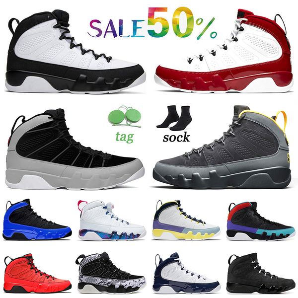 

2022 fashion jumpman 9 9s basketball shoes high og sneakers university gold space jam particle grey gym red change the world oregon unc mens