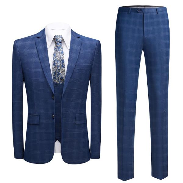 

men wedding suits 2021 / plaid suit male korean version of the high-end custom business slim/ s-6xl men's & blazers, White;black