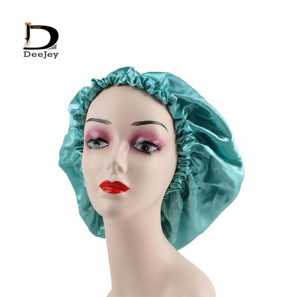 

party hats selling soft satin bonnet with logo printed hair sleeping bonnets for women