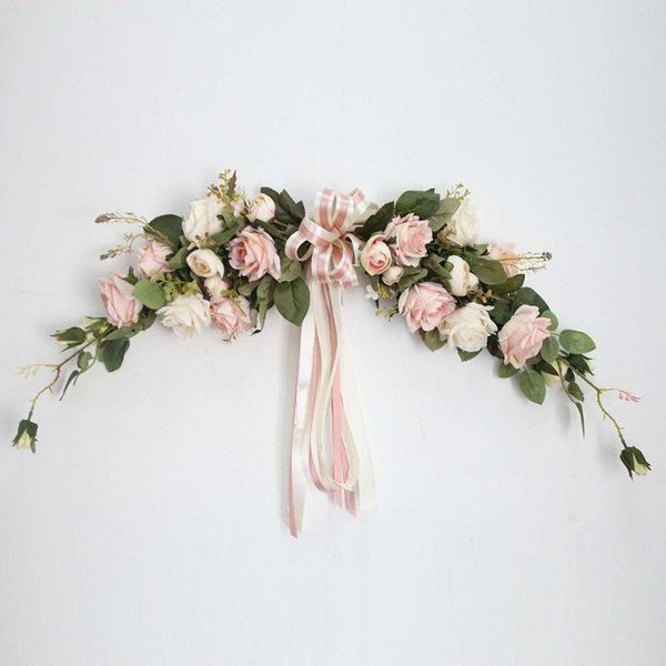 

rose peony artificial flowers garland european lintel wall decorative flower door wreath for wedding christmas party decoration & wreaths