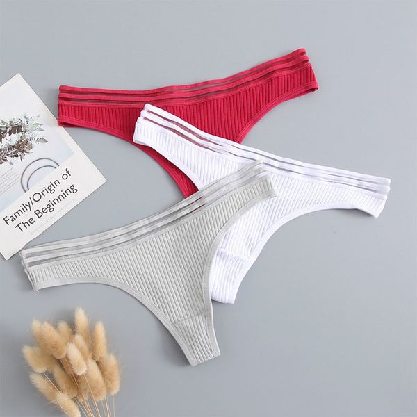 

new women's underwear panties cotton thong soft low-waist g-string breathable comfortable fashion lingerie, Black;pink
