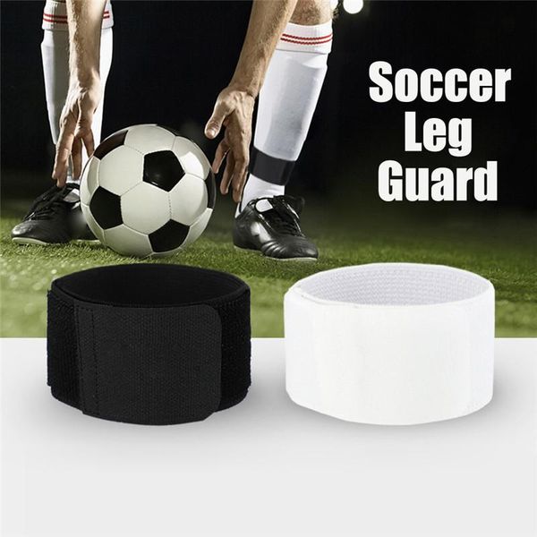 

pair adjustable ankle support knitted cloth elastic fixed strap soccer football socks sportswear leg brace, Blue;black