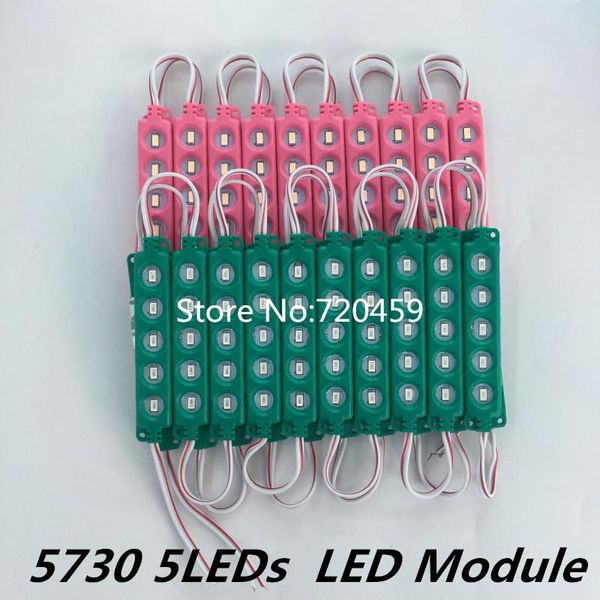 

40pcs 12v waterproof 5730 5leds led module super bright single color modules for channel letters