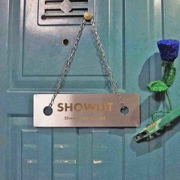 

hanging company sign plate custom made store modern engraved stainless steel room other door hardware