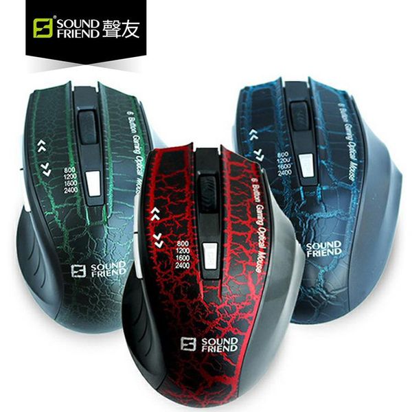 

wireless mouse 2400dpi adjustable usb receiver optical 2.4ghz computer portable gaming mice 6 buttons opitical ergonomics