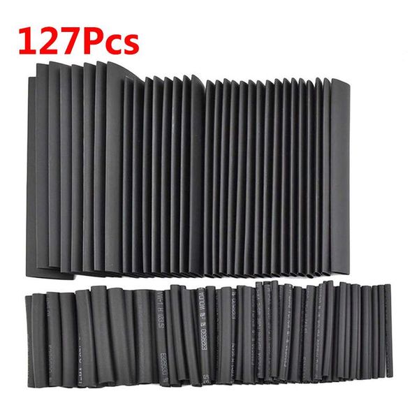 

professional hand tool sets 127pcs black weatherproof heat shrink sleeving tubing tube assortment kit electrical connection wire wrap cable