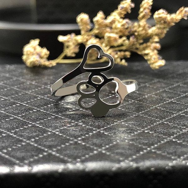 

cluster rings vintage geometric custom adjustable stainless steel for women sliver color trendy fashion party open jewelry, Golden;silver