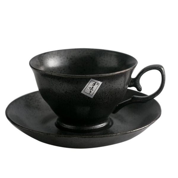 

cups & saucers japanese style coffee cup and dish sets retro pottery handmade latte eco friendly mate xicara breakfast drinkware bd