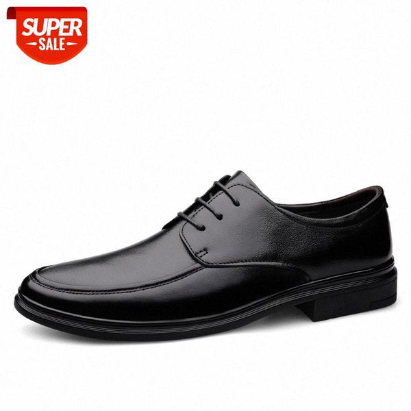 

autumn men's leather shoes, soft leather, sole, real layer cowhide fashionable all-match trendy casual shoes #0w8k, Black