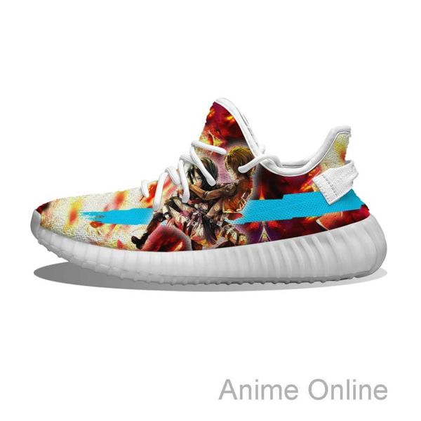 

diy custom anime-attack on titan-eren jaeger-armin arlert running shoes mesh printed mens womens trainers outdoor sports