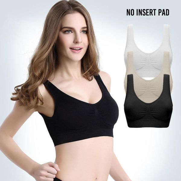 

women seamless sports bra no pad brassiere underwear chest sleep yoga thin section fitness vest big size cotton bralette h15 outfit
