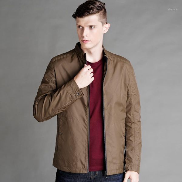 

men's jackets ifrich 2021 autumn winter reflective jacket men waterproof windbreaker business casual male fashion pilot coat, Black;brown