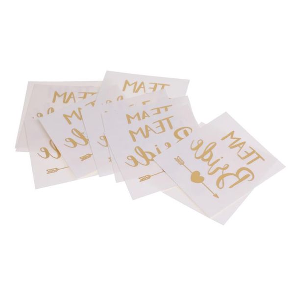 

temporary tattoos 10/set metallic gold wedding stickers