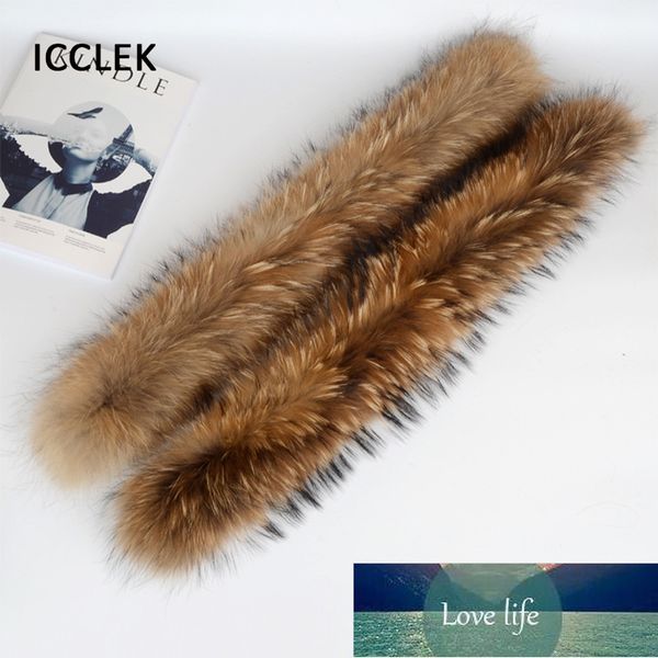 Real Pele Collar Fur Trim for Kids Casacos Luxo Natural Guaxinim Caccoon Lenço para Down Casaco Capuz Decoração Colares Inverno Miúdos Scarf Preço de Fábrica Preço Qualidade